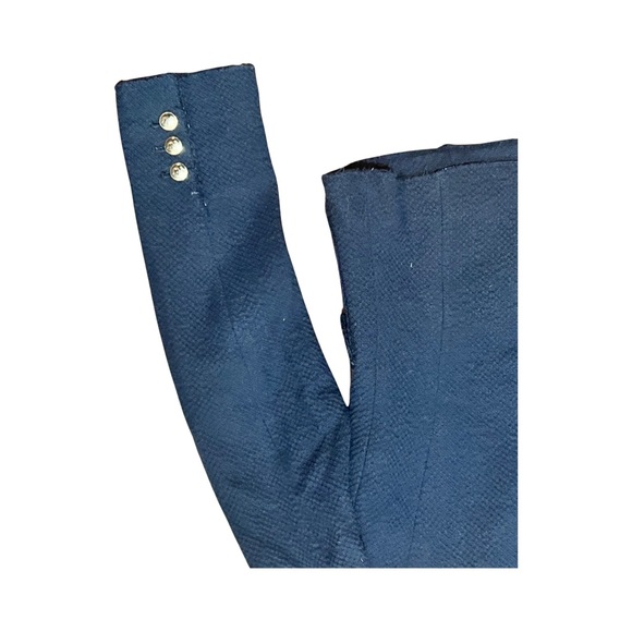 Zara Woman Chanel style navy dark blue gold button military jacket size small - Picture 7 of 12